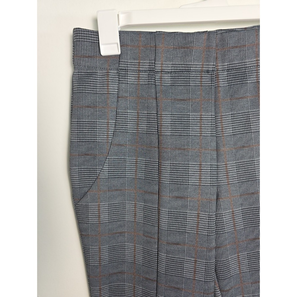 Women's Plaid Slacks/Pants Jones New York Medium Stretch Pull On False Pockets - Picture 3 of 6